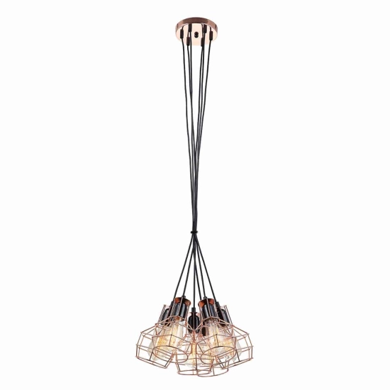 Lampa wisząca Perifo MDM-2272/6 BK+COP Italux - zdjęcie 3